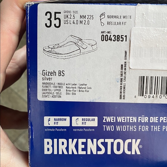 Birkenstock Gizeh BS Silver Sandals - Picture 7 of 8